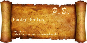 Pesty Dorina névjegykártya